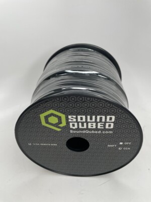 SoundQubed 14 Gauge Primary Wire / Remote Wire 500ft Spool - BLACK