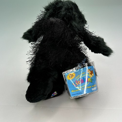 GANZ Webkinz Black Poodle Dog Bean Bag Plush Stuffed Animal 8” HM191 With Code