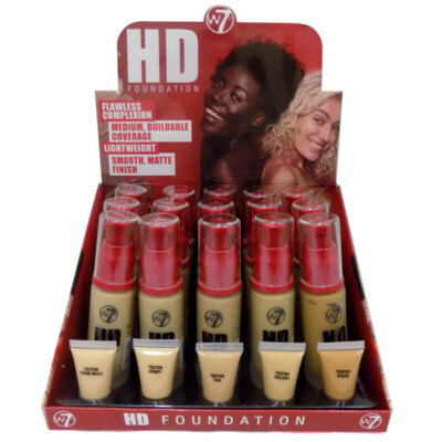 W7 HD Foundation flüssige Foundation leichte bis mittlere Deckkraft langanhaltend