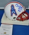 ELVIN BETHEA AUTOGRAPHED THROWBACK MINI HELMET HOUSTON OILERS HOF 2003 JSA