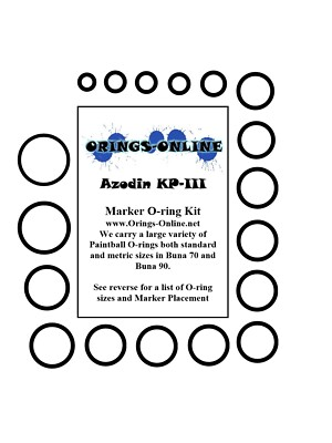 #ad Azodin KP III KP 3 Paintball Marker O ring Oring Kit x 4 rebuilds kits $14.65