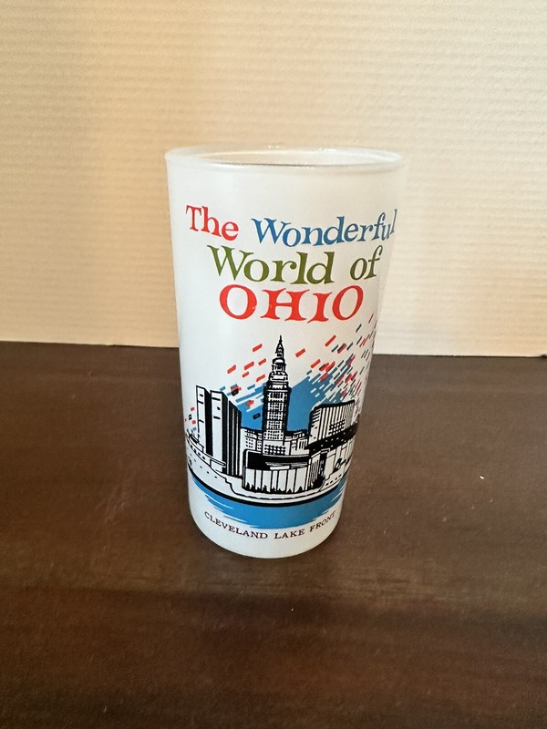 The Wonderful World Of Ohio Glass Cleveland Lakefront Souvenir Cup (t7)