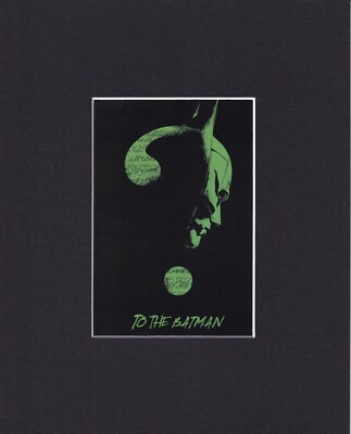 8X10'' Matted Art Print DC Comic Book Batman: Question to the Batman