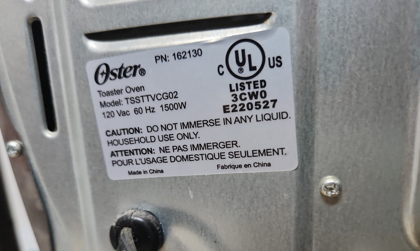 OSTER TSSTTVXLDG002 TOASTER OVEN eBay