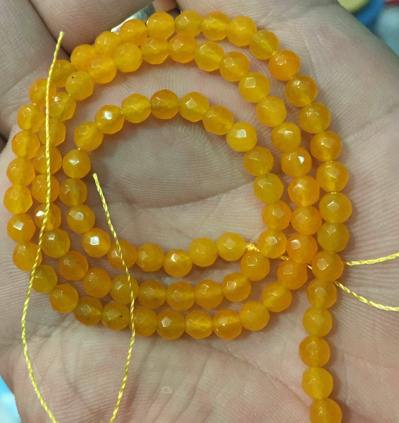 8mm Round Orange South America Topaz Loose Beads - Rare AAA Quality, 15 Beads