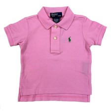 Polo Ralph Lauren Baby Boy's Solid Polo Shirt with Pony - Pink - Size: 9M