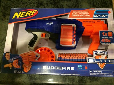 Nerf SurgeFire Elite Dart Gun w/ 45 Darts Rotating 15 Dart Drum