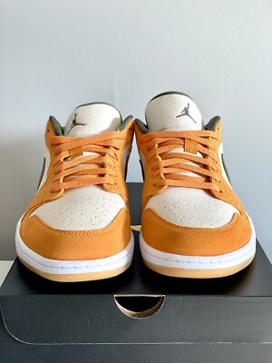 NEW Nike Air Jordan 1 Low SE Orange Olive Light Curry Mens  display picture 1