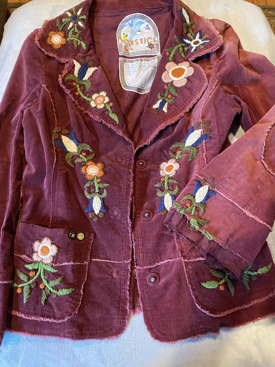 Gucci corduroy jacket top with buttons embroidery