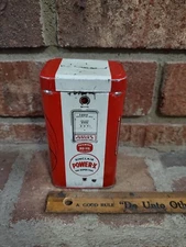 Vintage SINCLAIR "POWER-X" Tin Gas Pump Coin Bank