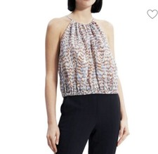 NWT THEORY Desert Gathered Halter Neck Cami size small reg 285