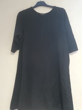 STYLISH BLACK YOURS SHORT SLEEVED TUNIC LONG TOP OR DRESS PLUS SIZE 18