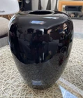 VTG 80s Royal Haeger Black Glossy Simple Classic Organic Design PERFECT VASE