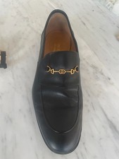gucci loafers men 8.5 used black double small g
