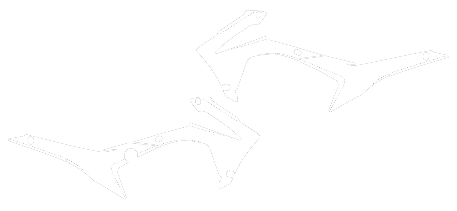 Kit de protection transparent pour plastiques Honda CRF 250
