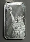 Statue of Liberty Lady Liberty & Torch 1oz .999 Silver Bar 9Fine Mint Bullion