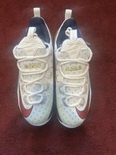 Nike LeBron 13 Low USA Olympic Men\'s Size 9.5 White Gold Basketball Shoes Used Nike LeBron 13 XIII Low Olympics USA White Red Gold Shoes  main image 4