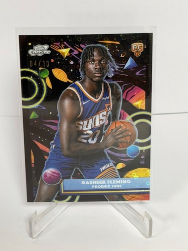 2025-26 Topps Cosmic Chrome Rasheer Fleming /10 Black RC #188