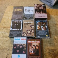 The Beatles Cassettes Lot Of 8 Cassette Tapes Rubber Soul Hey Jude Let It Be