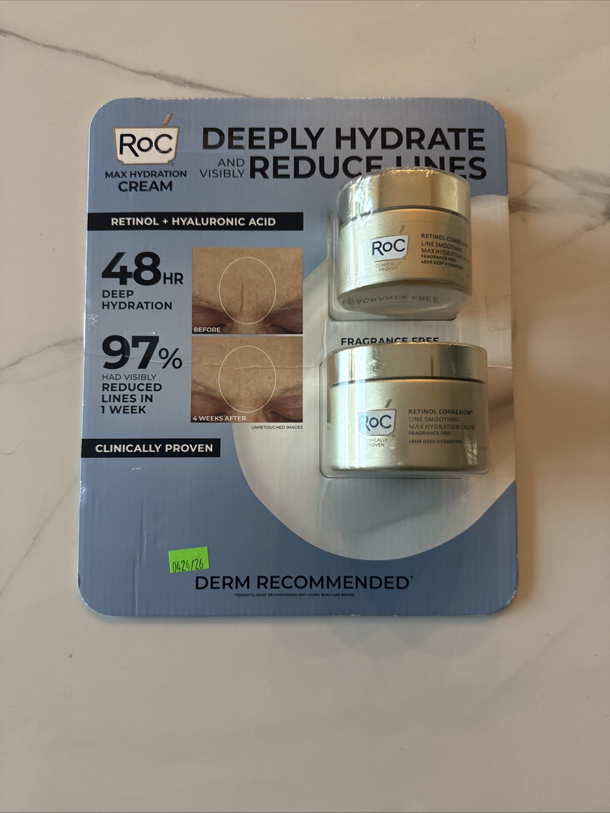 RoC Retinol Correxion Max Hydration Cream, 1.7 oz & 3.4 oz New in Box