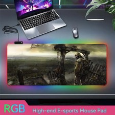 Stalker2 PC Mouse RGB 3mm Rubber Mouse Pad LED Lamp Desk Anime Keyboard Mat 21