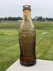 Vintage Amber Coca Cola Bottling Works Soda Bottle Muncie Indiana