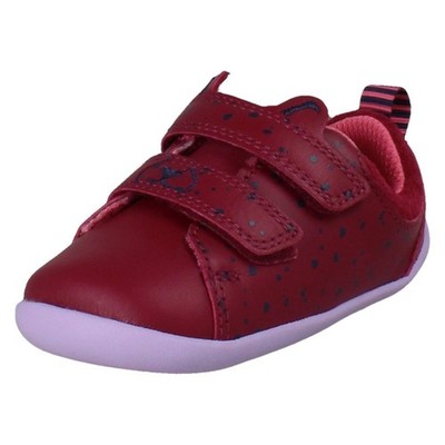 Mädchen Clarks Leder Schnee Leopard Design Pre-Walker Schuhe 'Roamer Wish'