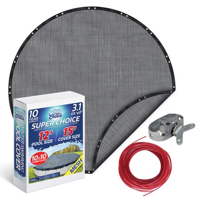 PoolCoverChoice Winter Swimming Pool Cover for 12 ft Round Pool
