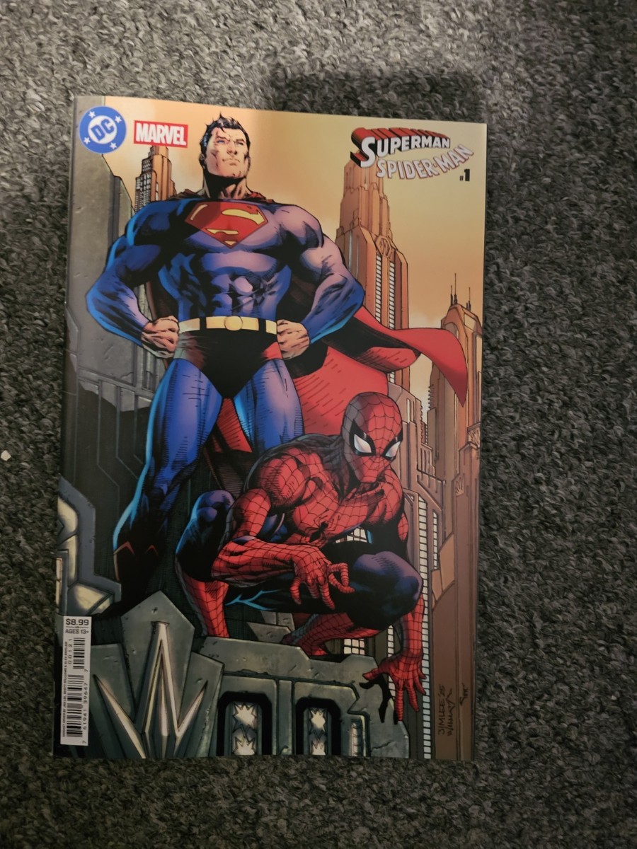 DC Marvel Superman Spider-Man #1 (One Shot) Cover B Jim Lee Card