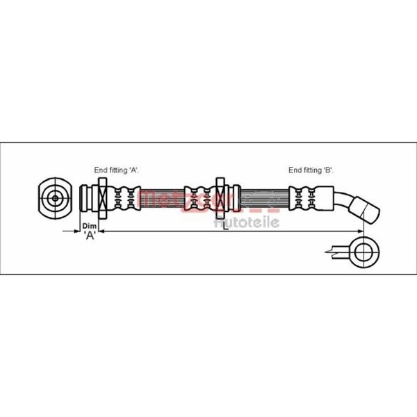 Metzger 4114791 Bremsschlauch-image