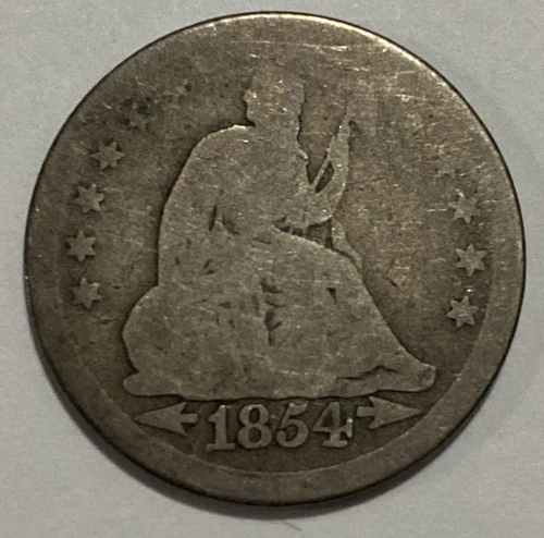 1854 Arrows - Seated Liberty Quarter - Exact Coin Imaged #SL106