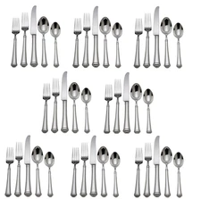 Reed & Barton Allora 18/10 Stainless Steel 40pc Flatware Set (Service for Eight)