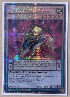 Qliphort Scout RA04-DE236 Quarter Century Secret Rare 1st Ed