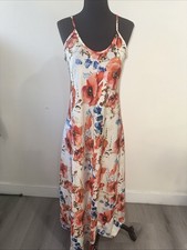 Candida Sleeveless Long Floral Dress Italian One Size