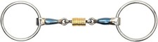 Shires Blue Sweet Iron Loose Ring with Roller Mullen Mouth Bit 6358 - Sweet