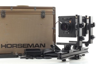 2 Balgen, Kofferraum [EXC+5] analoge Horseman L45 Kamera mit Fujinon W 180...