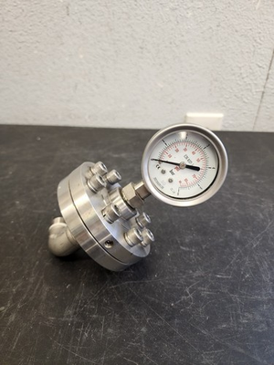#ad 2.5 Inch Pressure Gauge: 0 6PSI ¼ Inch MNPT Diaphragm Protector $85.00