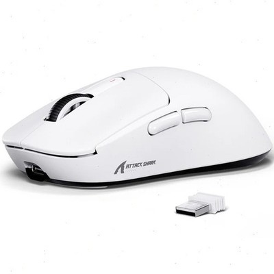 ATTACK SHARK X3 49g SUPERLIGHT 26K DPI Maus BT/2.4G Wireless/Kabelgebundene Weiß