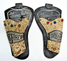 VINTAGE PAIR SET OF GEM STUDDED GENE AUTRY MATCHING LEATHER HOLSTERS