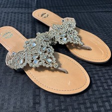Yellow Box P-Amee, Premium Collection, Natural Color Sandals w/ Rhinestones