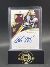 2018 Immaculate Collegiate Signature #d /25 Auden Tate RPA Rookie Patch Auto RC