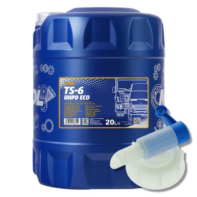 10W 40 Motoröl 20 Liter MANNOL TS-6 UHPD ECO Diesel Öl LKW Busse + Auslaufhahn