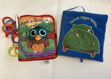 Lot 2 Baby Soft Book Toys Lamaze Peek-a-boo Forest, Good Night Teddy