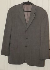Ralph Lauren Blazer Mens 42L Sports Jacket Wool Cashmere Blend Brown Check