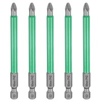 "5X PH2 Kreuzschlitzschrauber FüR 1/4\" Sechskant 3.5\" Magnetisch GrüN"
