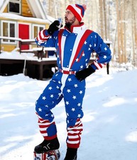Tipsy Elves Men's Americana Snow Suit in Medium