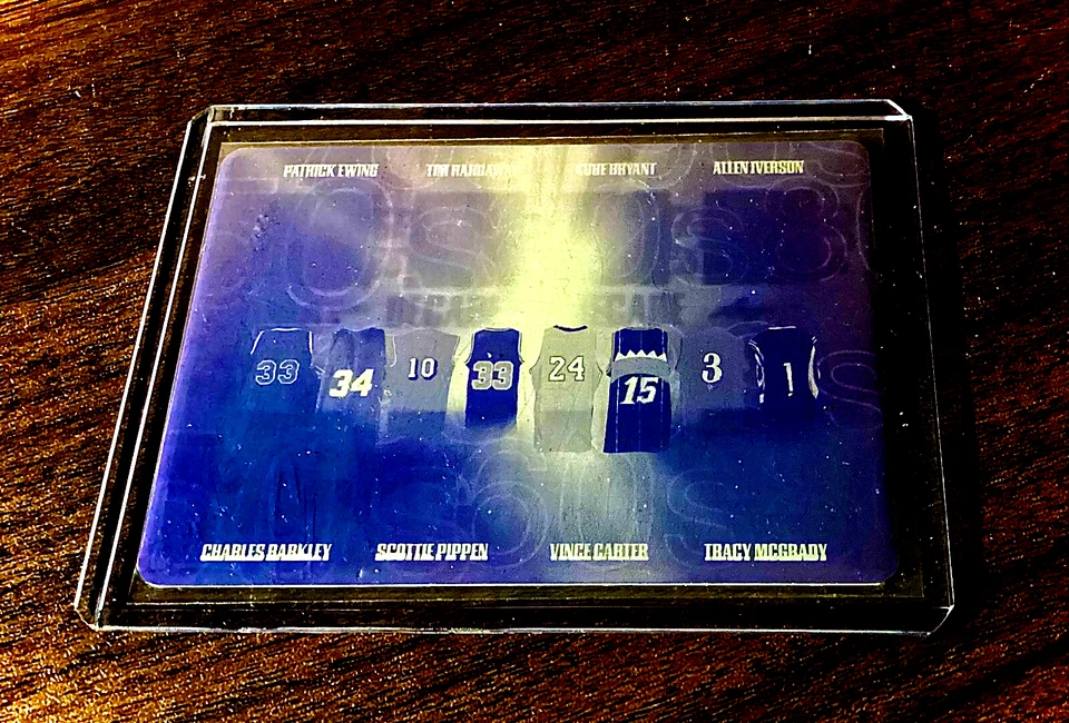 Placa de impressão Kobe Bryant 1/1 Iverson Pippen Barkley Carter TMac basquete MVP - Imagem 3 de 4