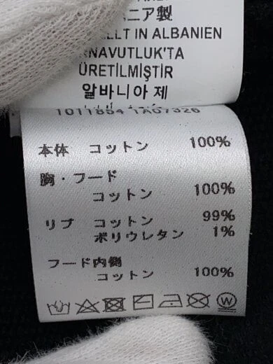 VERSACE Zip felpa con cappuccio felpa con cappuccio M cotone nero 1011854 IA07326