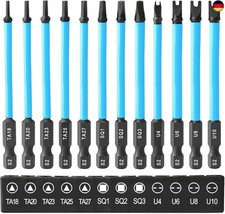  12 Stück Spezial Schraubendreher Bitset für akkuschrauber, 89mm Dreieck S 