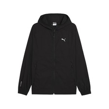 PUMA Pumatech Relaxed Full Zip Track Jacket Mens Black Casual Athletic Outerwear